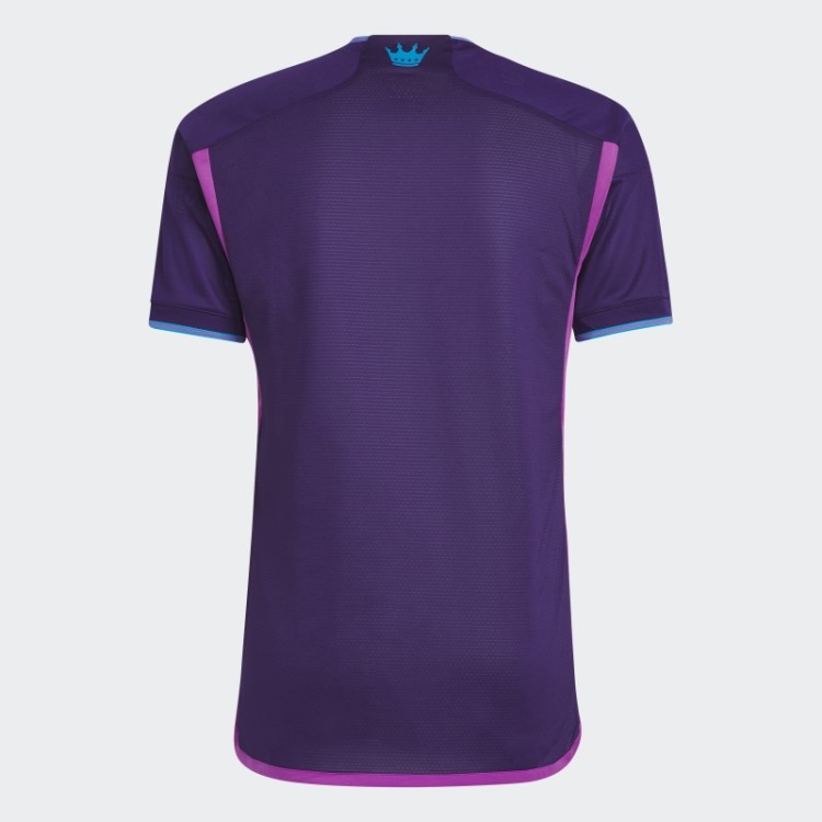 Charlotte Fc 23/24 Away Camisa Autêntica Adidas Roxo Escuro