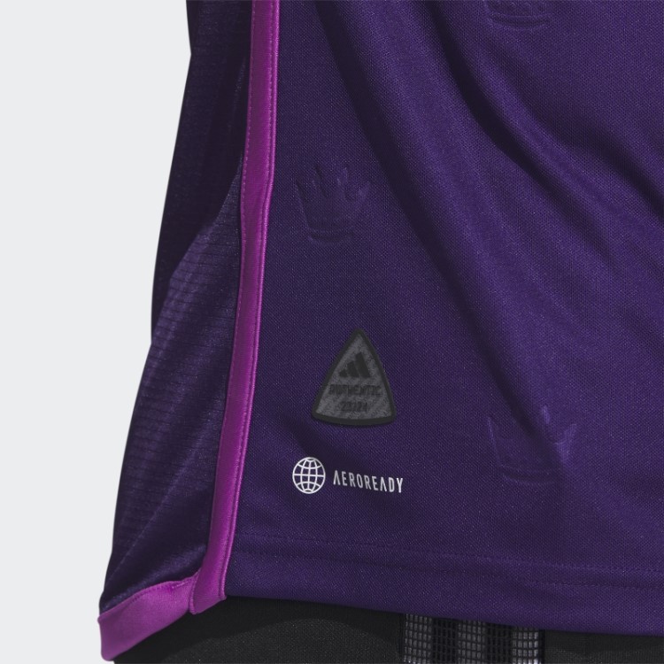 Charlotte Fc 23/24 Away Camisa Autêntica Adidas Roxo Escuro