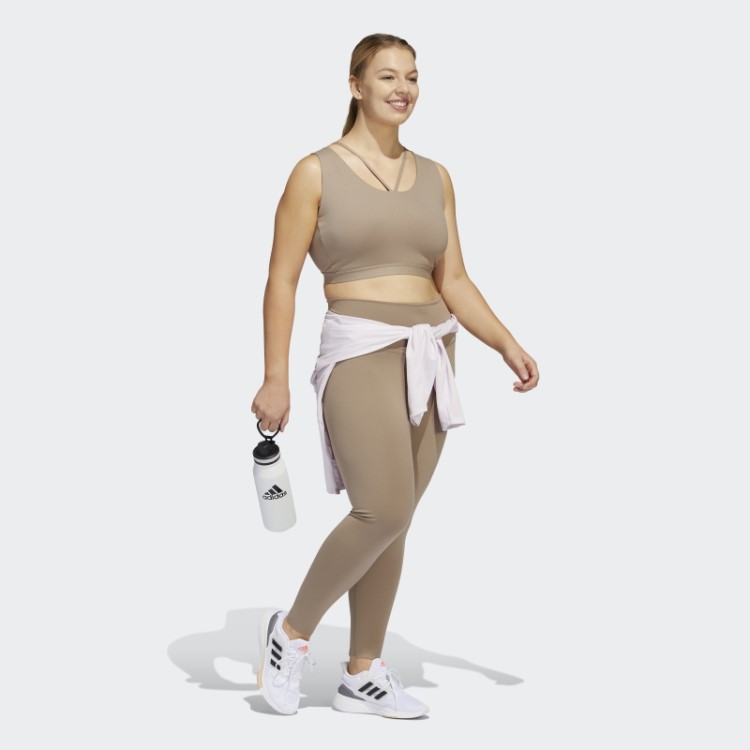 Legging Marrom Giz Adidas Yoga Luxe Studio 7/8 (tamanho Grande)
