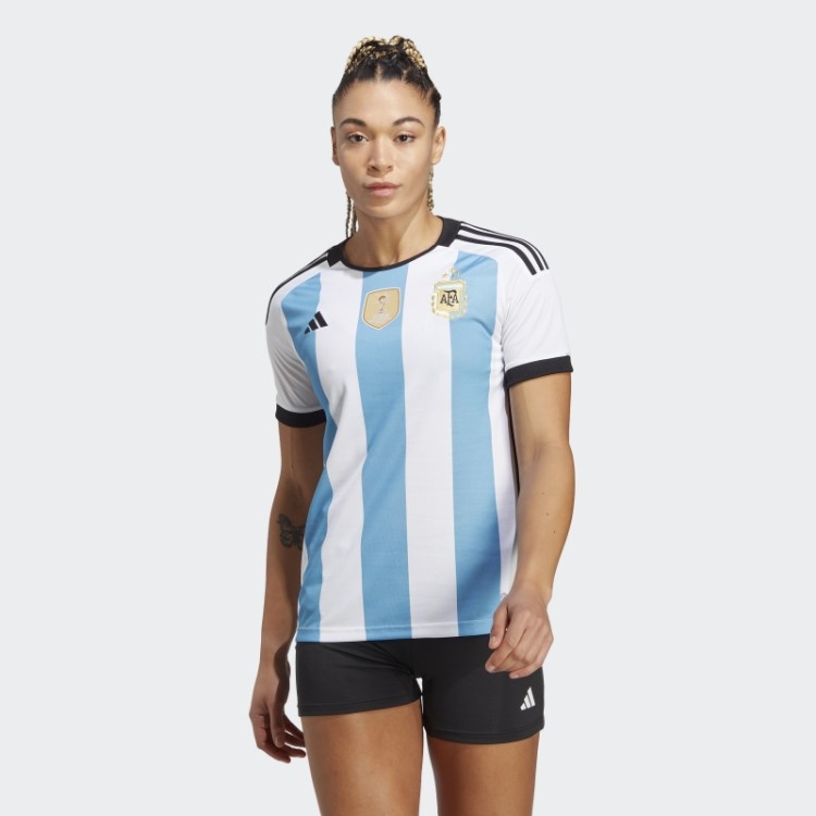 Argentina 22 Vencedores Home Jersey Feminino Adidas Branco