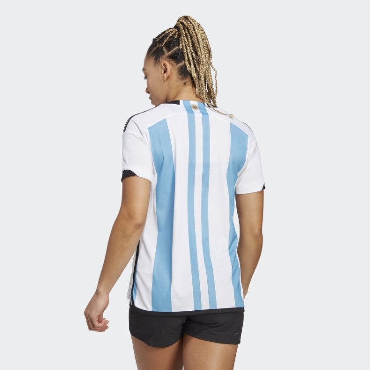 Argentina 22 Vencedores Home Jersey Feminino Adidas Branco