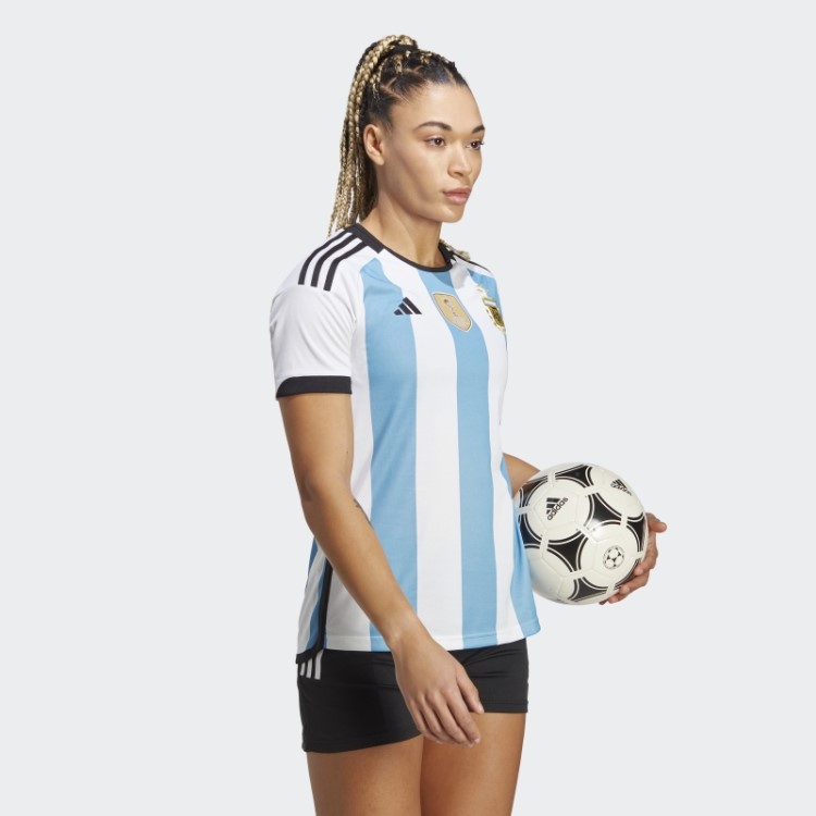 Argentina 22 Vencedores Home Jersey Feminino Adidas Branco