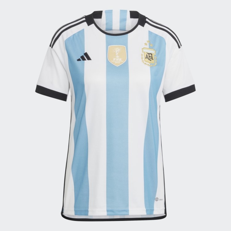 Argentina 22 Vencedores Home Jersey Feminino Adidas Branco