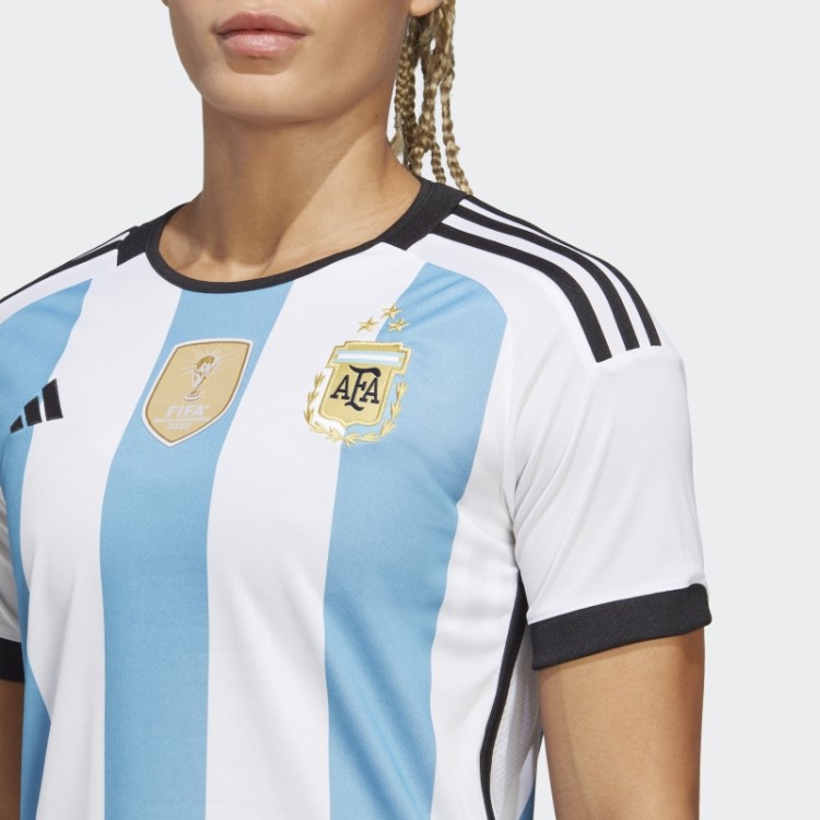 Argentina 22 Vencedores Home Jersey Feminino Adidas Branco