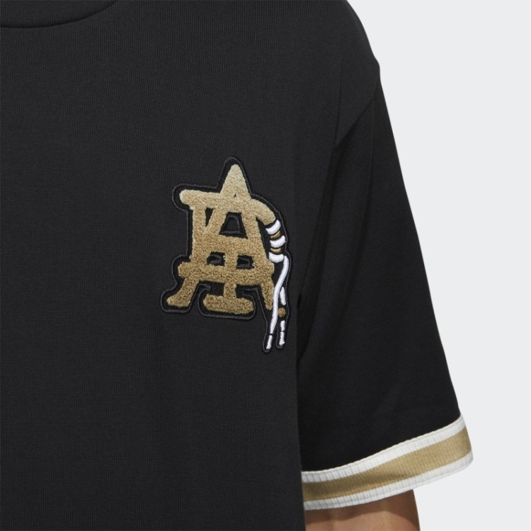 Camiseta Com Distintivo Colegial Moderno Adidas Preta