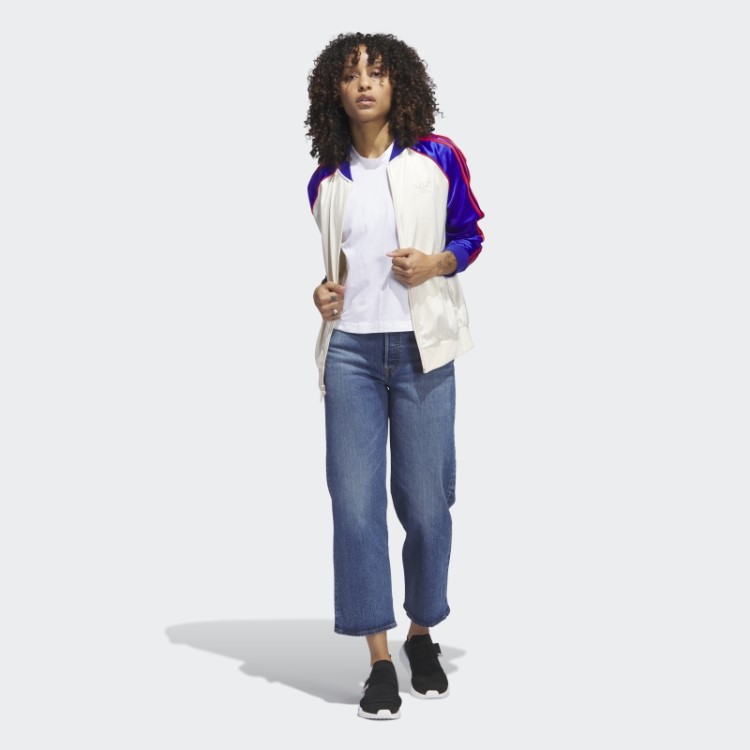 Adidas Cetim Sst Jaqueta Branca
