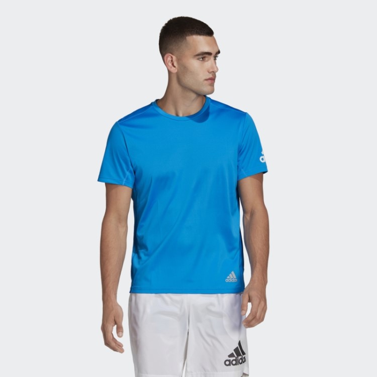 Camiseta Run It Blue Rush Adidas