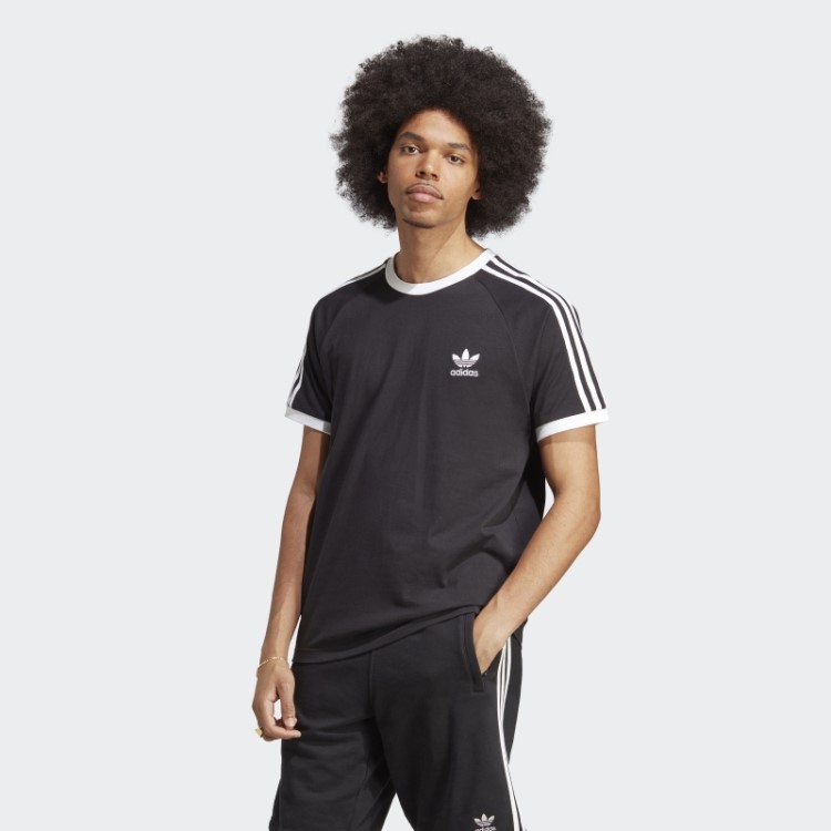 Adicolor Classics T-shirt 3 Listras Preto Adidas
