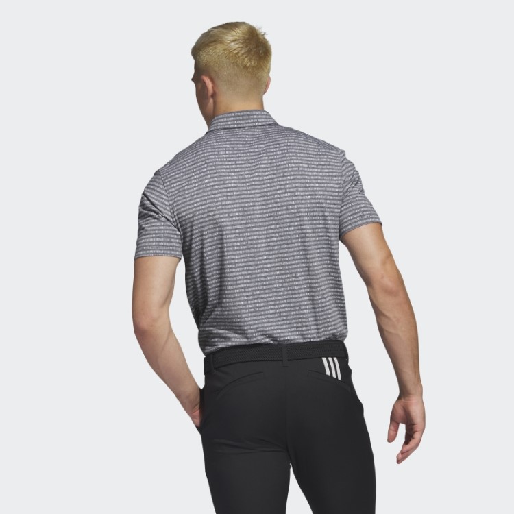 Adidas Go-to Camisa Polo Listrada De Golfe Preta