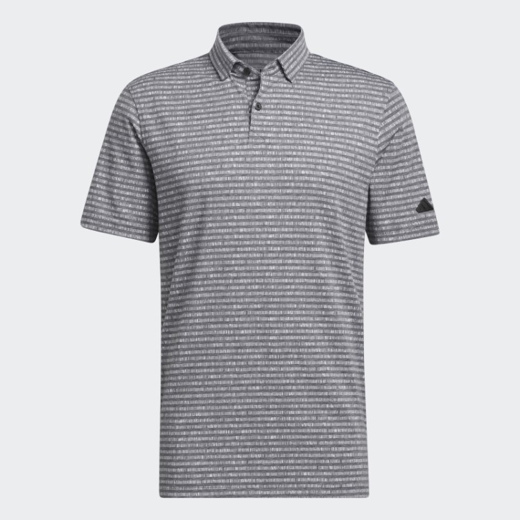 Adidas Go-to Camisa Polo Listrada De Golfe Preta