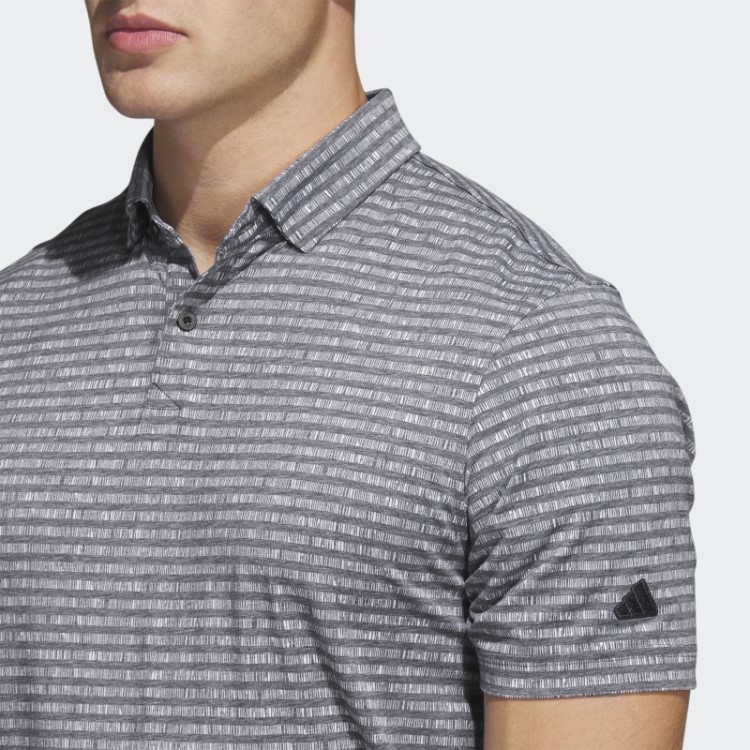 Adidas Go-to Camisa Polo Listrada De Golfe Preta