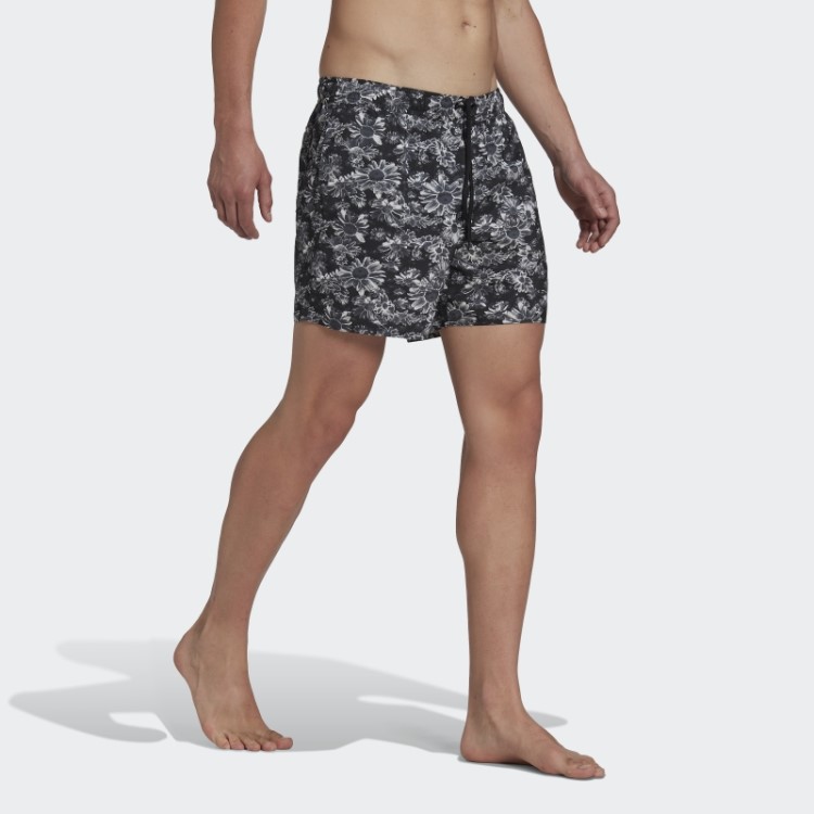 Calção De Banho Preto Adidas De Comprimento Curto Gráfico (sem Gênero)