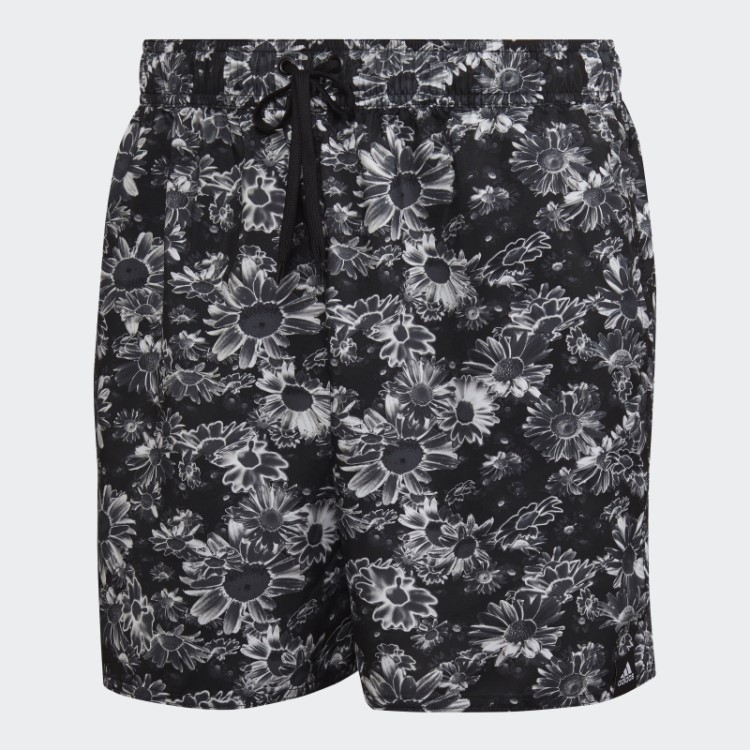 Calção De Banho Preto Adidas De Comprimento Curto Gráfico (sem Gênero)