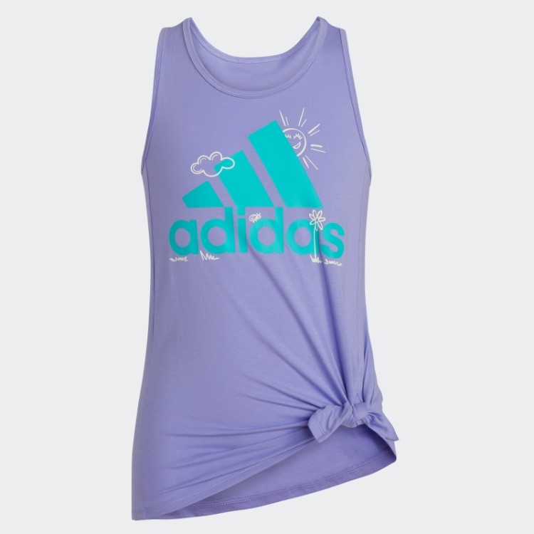 Regata Com Amarração Frontal Roxo Claro Adidas