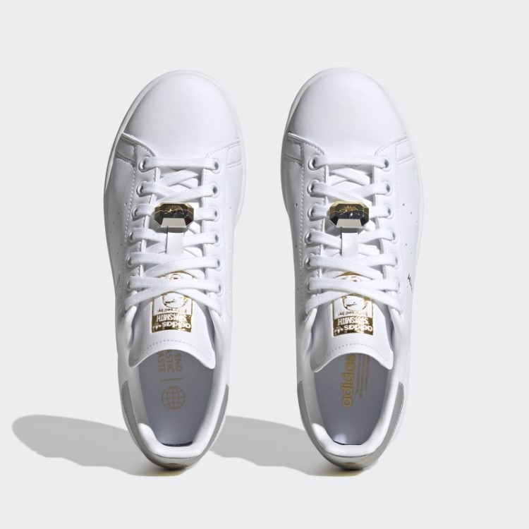 Sapatos Dourados Metálicos Adidas Stan Smith Elegantes