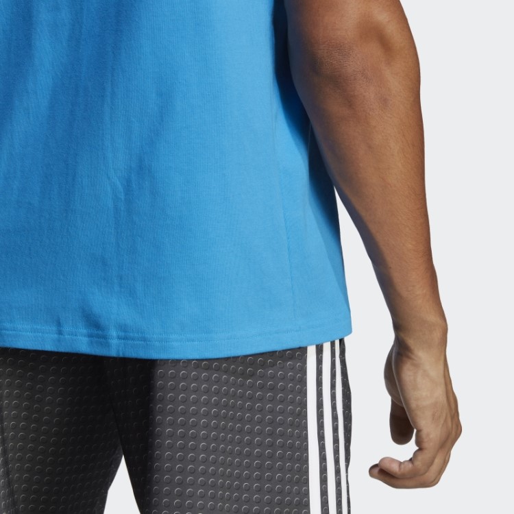Camiseta Azul Fashion Adidas X Lego Com Estampa De Futebol