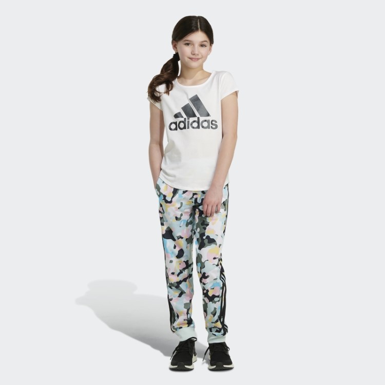 Calça Jogger De Tricô Com Estampa Branca Allover Da Adidas