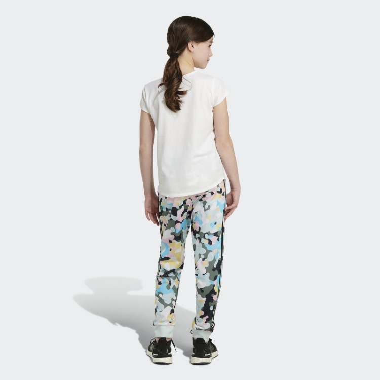 Calça Jogger De Tricô Com Estampa Branca Allover Da Adidas