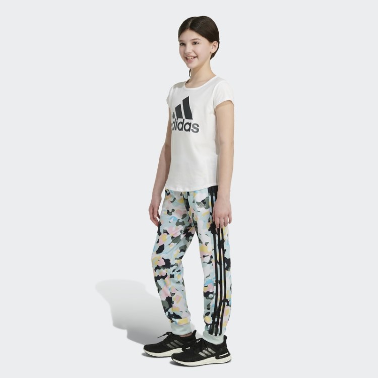 Calça Jogger De Tricô Com Estampa Branca Allover Da Adidas
