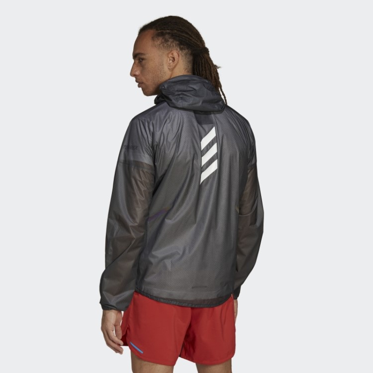 Jaqueta De Chuva Preta Terrex Agravic 2,5 Camadas Adidas