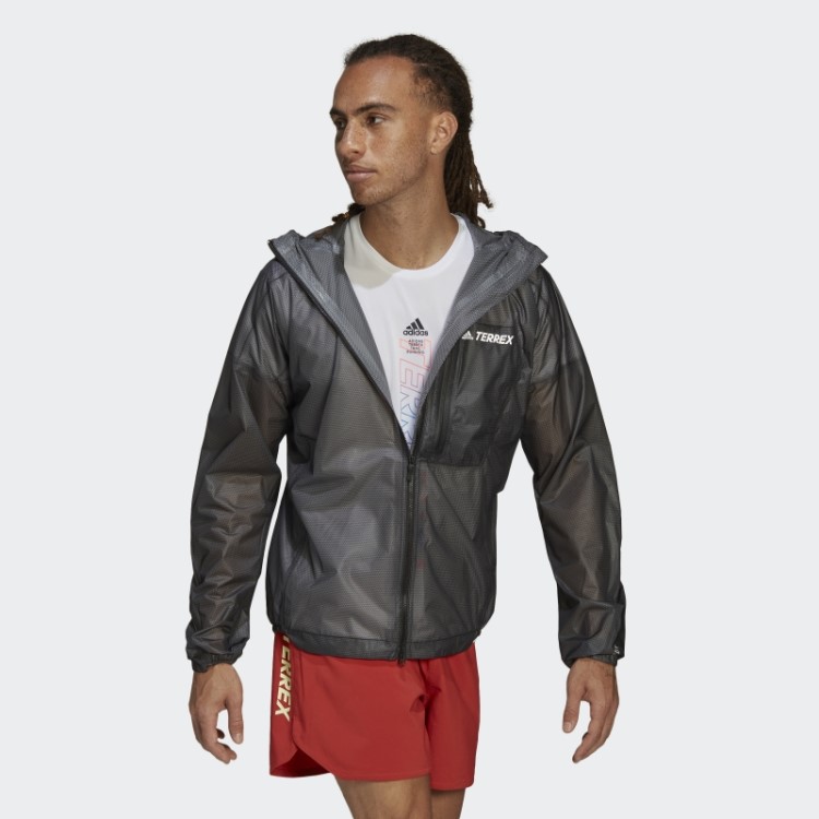 Jaqueta De Chuva Preta Terrex Agravic 2,5 Camadas Adidas