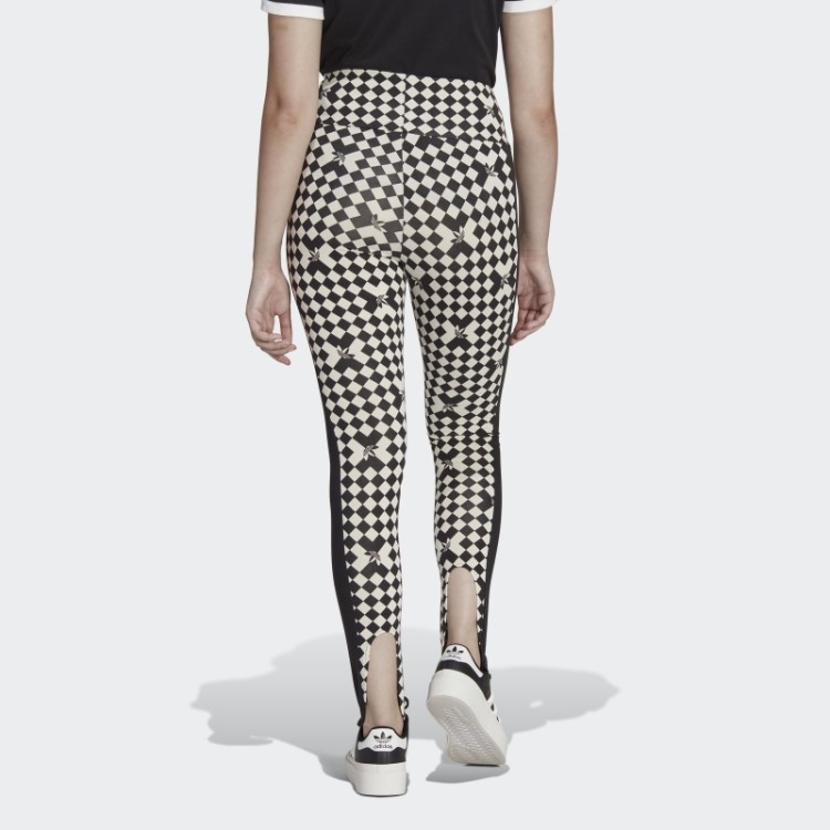 Meia-calça Preta Adidas Ski Chic Com Estampa Allover Quente