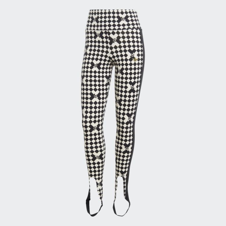 Meia-calça Preta Adidas Ski Chic Com Estampa Allover Quente