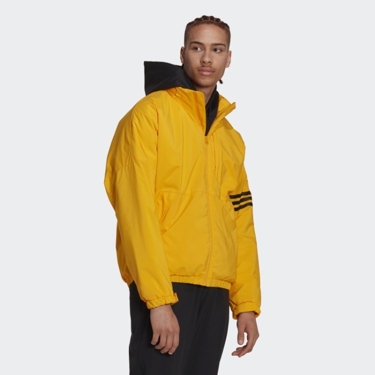 Jaqueta Puffer Listras Douradas Adidas