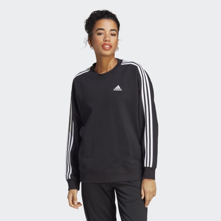 Sweatshirt Com As 3 Riscas Essentials Preto Adidas
