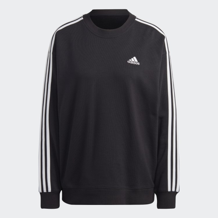 Sweatshirt Com As 3 Riscas Essentials Preto Adidas