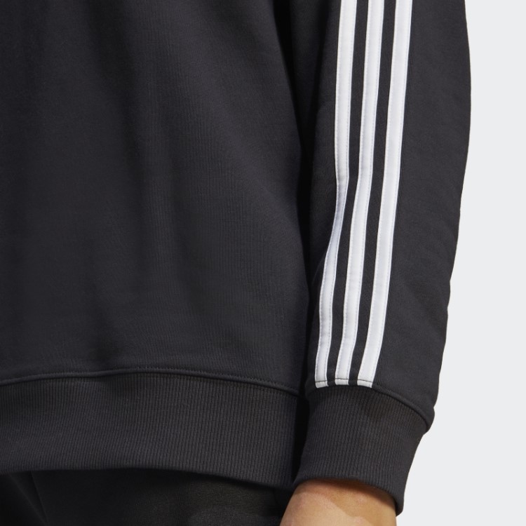 Sweatshirt Com As 3 Riscas Essentials Preto Adidas