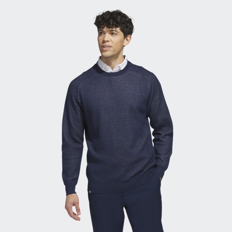 Adidas Ultimate365 Tour Moletom De Golfe De Malha Plana Azul Marinho