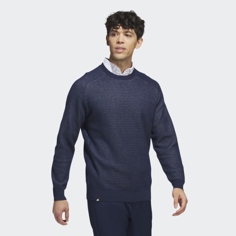 Adidas Ultimate365 Tour Moletom De Golfe De Malha Plana Azul Marinho