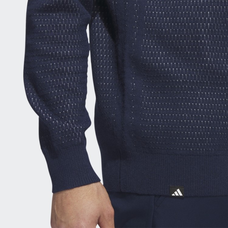 Adidas Ultimate365 Tour Moletom De Golfe De Malha Plana Azul Marinho