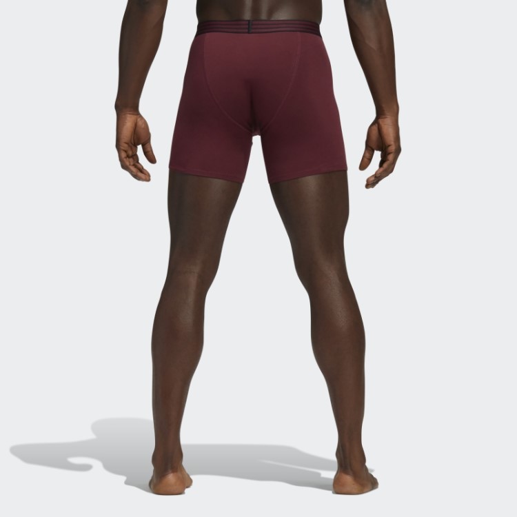 Cuecas Boxer De Algodão 4 Pares Adidas Bordô