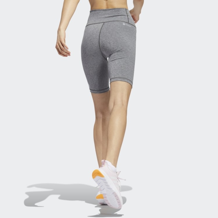Leggings Curtas De Bicicleta De Treino Optime Cinza Escuro Adidas