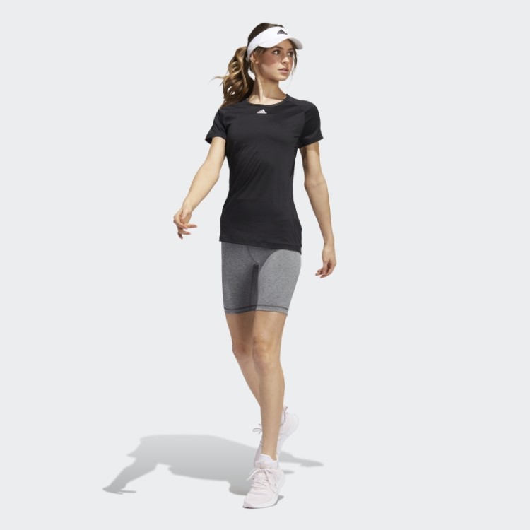 Leggings Curtas De Bicicleta De Treino Optime Cinza Escuro Adidas
