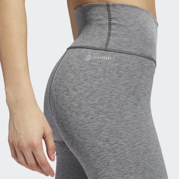 Leggings Curtas Cinza Escuro Urze Adidas Optime Para Bicicleta De Treino