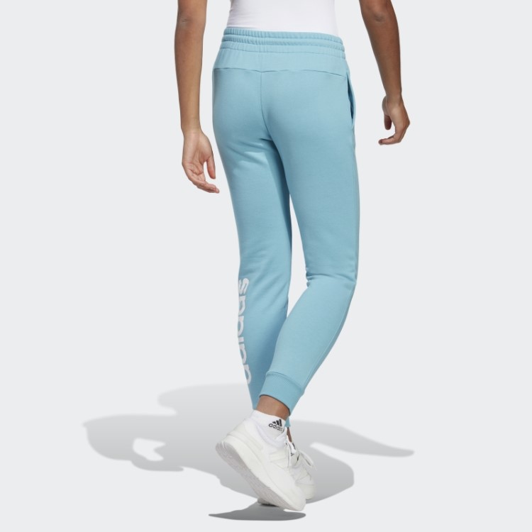 Adidas Essentials Calça Jogger Linear French Terry Com Punho Azul