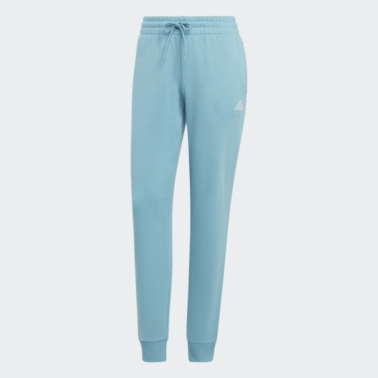 Adidas Essentials Calça Jogger Linear French Terry Com Punho Azul