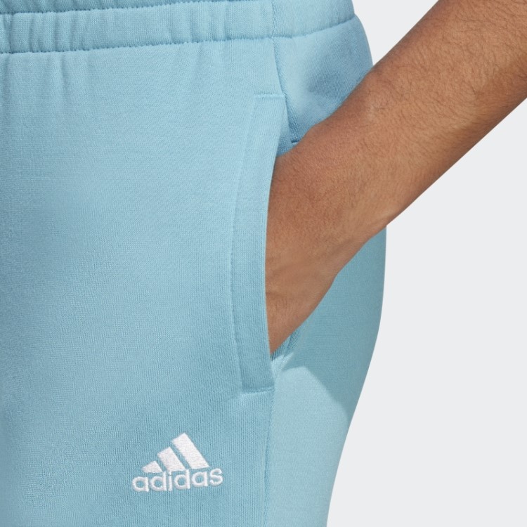 Adidas Essentials Calça Jogger Linear French Terry Com Punho Azul