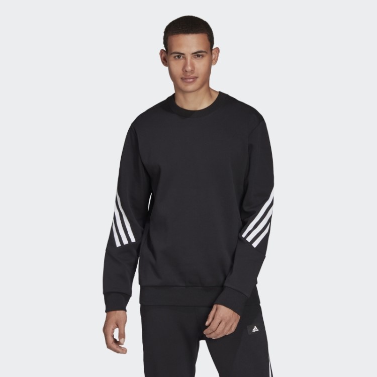 Moletom Com As Três Listras Fashion Future Icons Preto Adidas