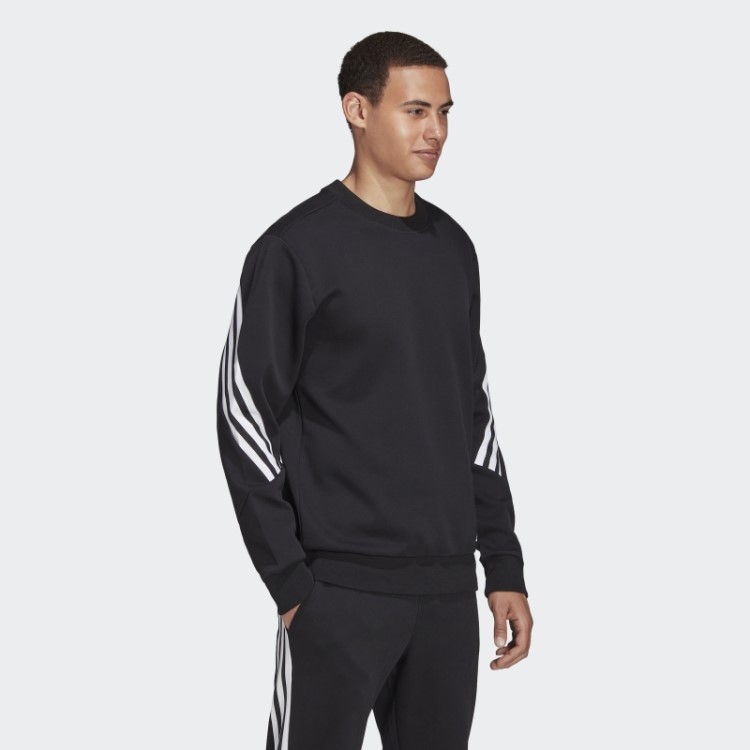 Moletom Com As Três Listras Fashion Future Icons Preto Adidas