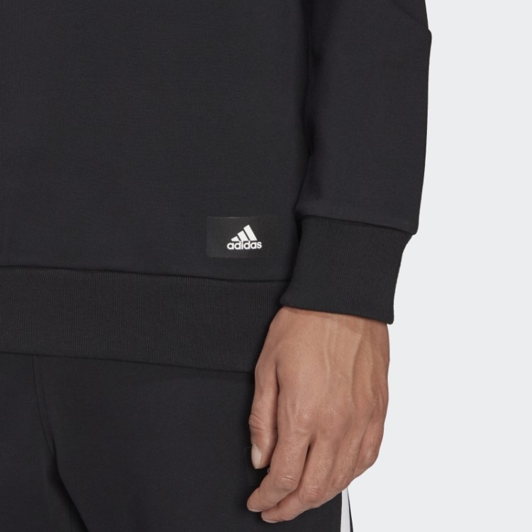Moletom Com As Três Listras Fashion Future Icons Preto Adidas