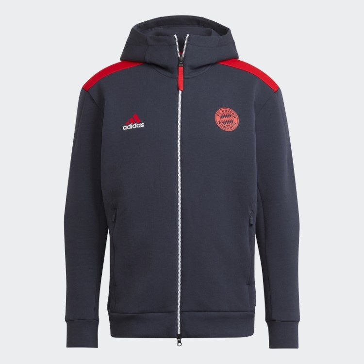 Fc Bayern Adidas Z.n.e. Jaqueta Hino Noite Marinho
