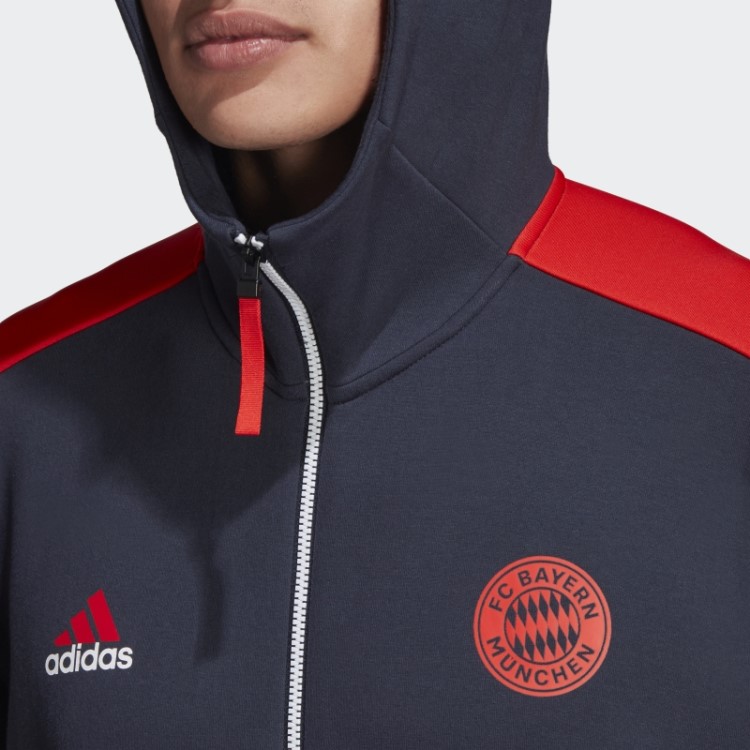 Fc Bayern Adidas Z.n.e. Jaqueta Hino Noite Marinho