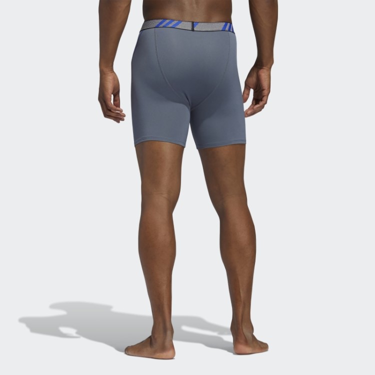 Cuecas Boxer De Malha De Desempenho 3 Pares Adidas Cinza Médio