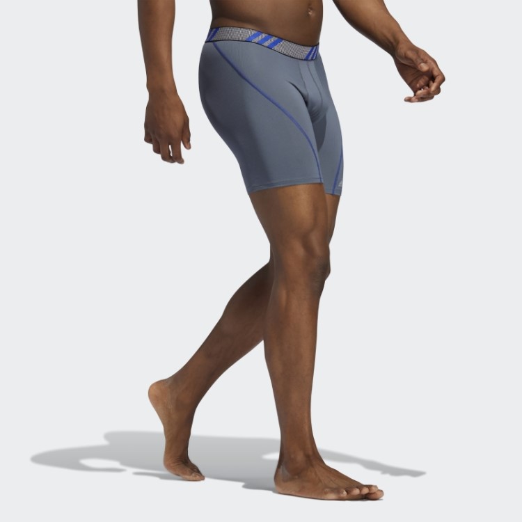 Cuecas Boxer De Malha De Desempenho 3 Pares Adidas Cinza Médio