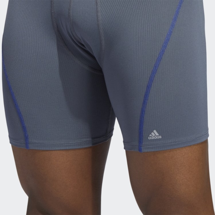 Cuecas Boxer De Malha De Desempenho 3 Pares Adidas Cinza Médio