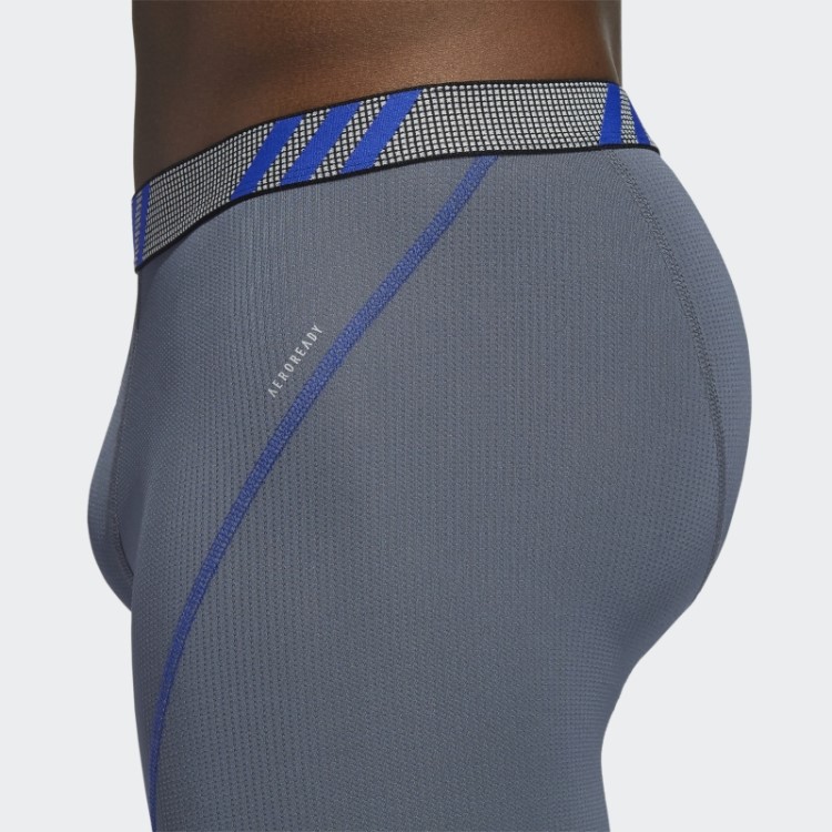 Cuecas Boxer De Malha De Desempenho 3 Pares Adidas Cinza Médio